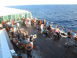 Watching the Eclipse on the Deck